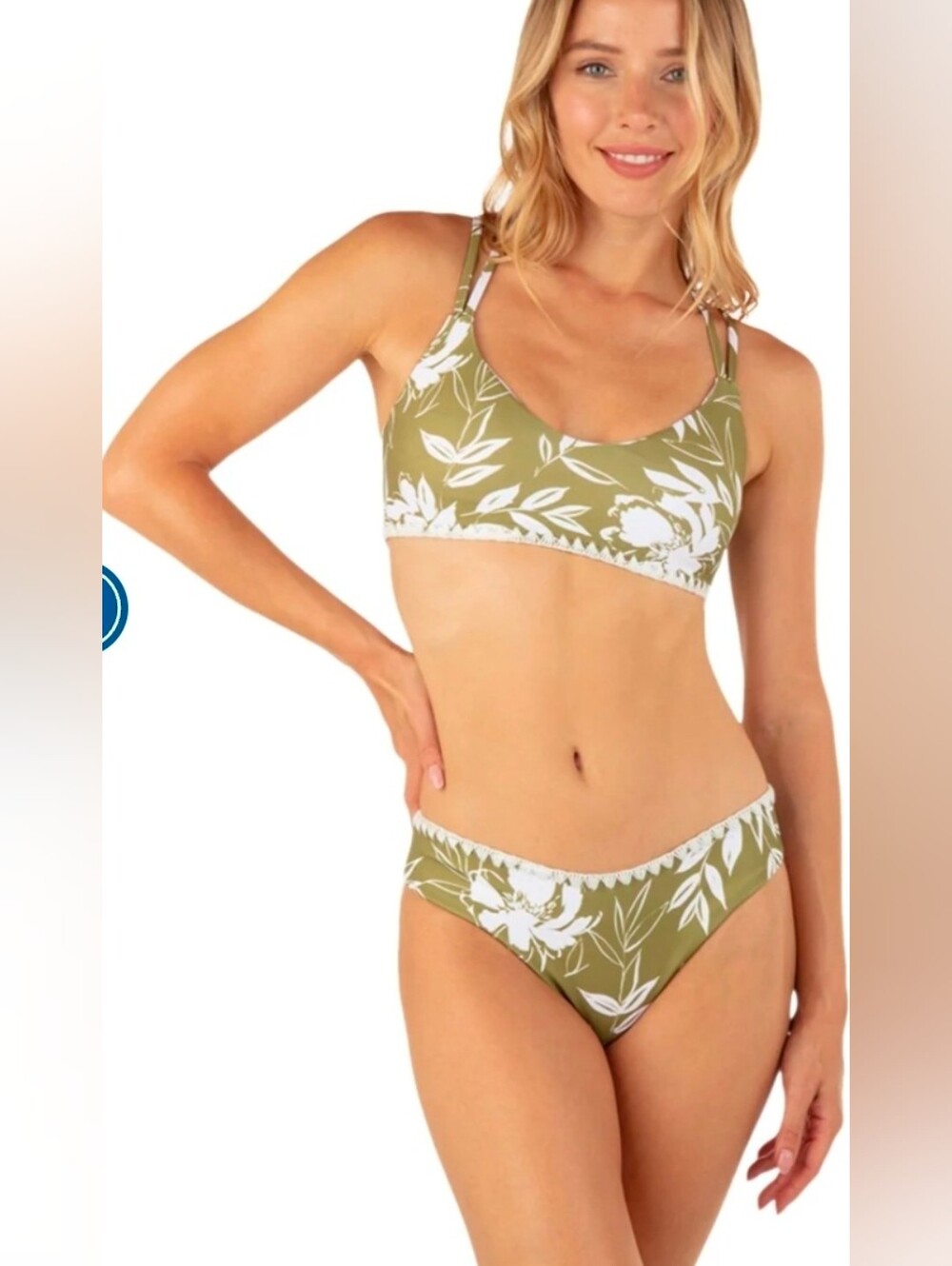Hurley Waimea Valley Max Bikini Top Army SHurley Waimea Valley Max Bikini Top